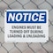 Signmission Engines Must Be Turned Off During Loading OSHA Notice Sign, Plastic, 14in W x 10in L, 2PK OS-2PACK-NS-P-1014-L-15625 - alternate 4